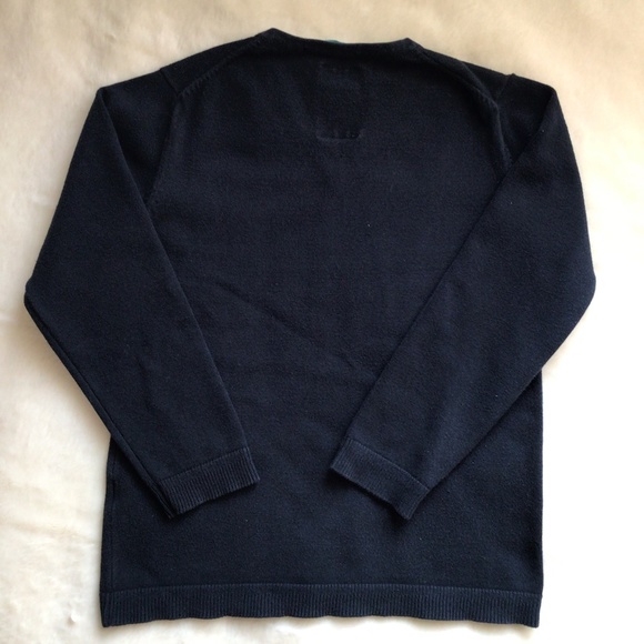 Zara Navy V Neck Sweater & H&M Crewneck Blue Sweater, size 6 - Picture 5 of 6